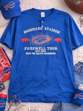 Buffalo Bills Highmark Stadium Farewell Tour 2025 Tee XXL Double Sided